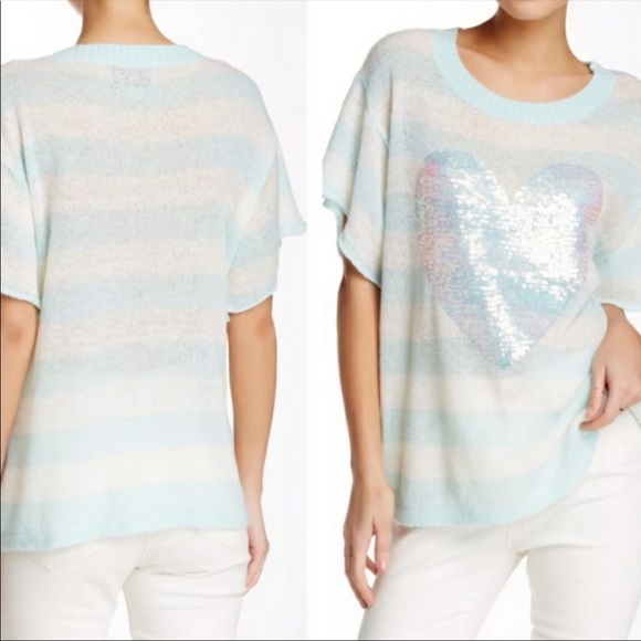 Wildfox White Label Heart Sequin Sweater - Picture 2 of 7